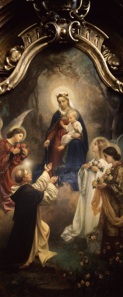 Our Lady of the Rosary (öljy kankaalle) tekijältä Emanuel Dítě