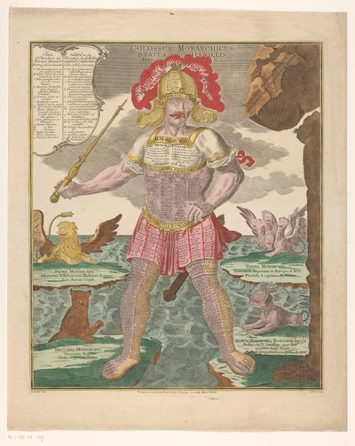 Danielin patsas monarkioiden aikajanalla Colossus Monarchicus Statua Danielis (nimi esineessä) tekijältä Emanuel Eichel