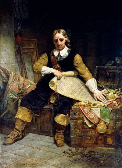 Oliver Cromwell, 1867 tekijältä Emanuel Gottlieb Leutze