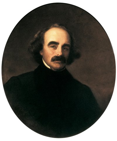 Amerikkalaisen kirjailijan Nathaniel Hawthornen (1804-1864) muotokuva Emanuel Gottlieb Leutzen (1816-1868) maalaus tekijältä Emanuel Gottlieb Leutze