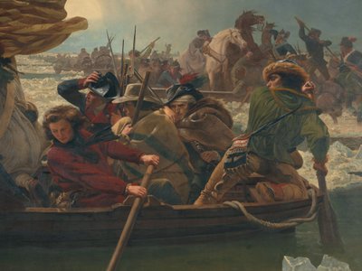 Washington ylittää Delaware-joen 25. joulukuuta 1776 tekijältä Emanuel Gottlieb Leutze