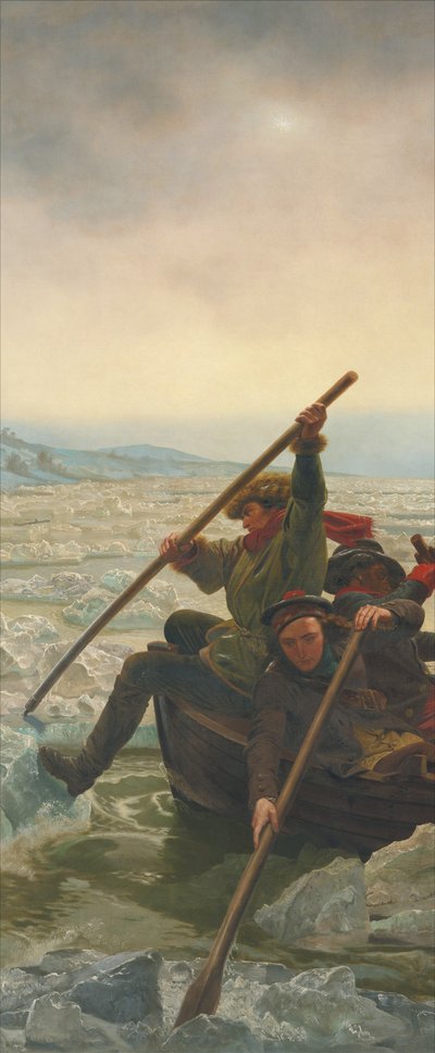 Washington ylittää Delaware-joen 25. joulukuuta 1776 tekijältä Emanuel Gottlieb Leutze