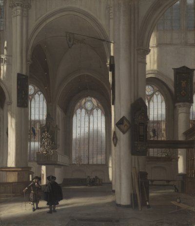 Kirkon sisustus, n. 1680 (öljy kankaalle) tekijältä Emanuel de Witte