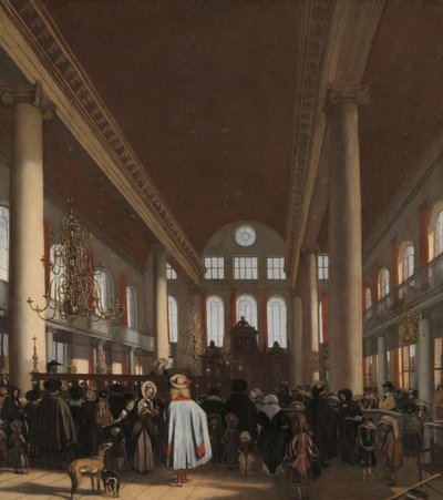 Amsterdamin portugalilaisen synagogan sisustus, 1680 tekijältä Emanuel de Witte