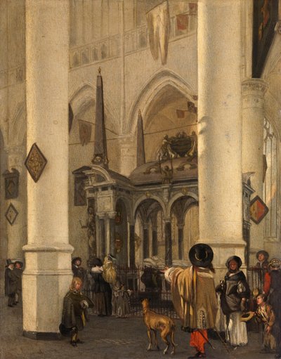 Die Nieuwe Kerk in Delft mit dem Grab von Wilhelm dem Schweiger tekijältä Emanuel de Witte