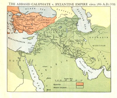 "The Abbasid Caliphate v. Bysantine Empire, noin 786 A.D.", c1915. tekijältä Emery Walker Ltd