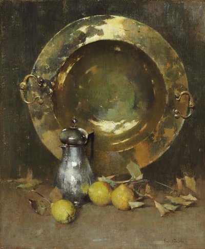 Asetelma, n. 1918 (öljy kankaalle) tekijältä Emil Carlsen