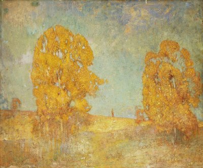 Auringon valoisa maisema tekijältä Emil Carlsen