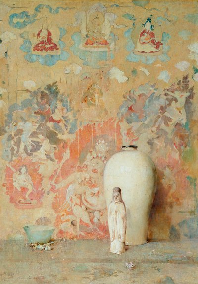Kuva Thibetistä, n. 1920 tekijältä Emil Carlsen