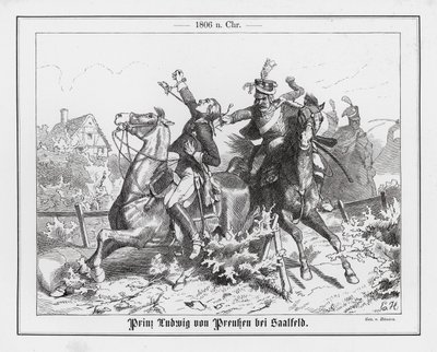 Preussin prinssi Louis Ferdinandinandin kuolema Saalfeldin taistelussa tekijältä Emil Huenten