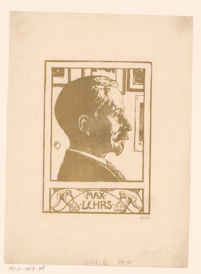Retrat de Max Lehrsfinnish tekijältä Emil Orlik (signed by artist)