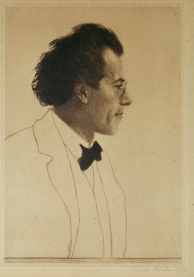 Gustav Mahler, säveltäjä ja kapellimestari tekijältä Emil Orlik