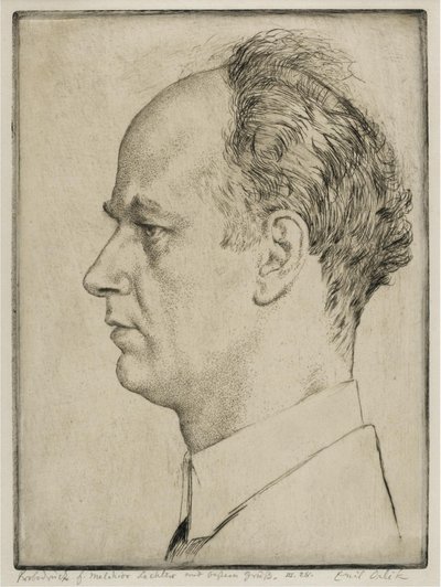 Wilhelm Furtwanglerin muotokuva 1886-1954, 1928 tekijältä Emil Orlik