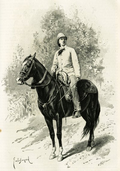 Jane Dieulafoyn muotokuva (s. Magre tekijältä Emile Antoine Bayard