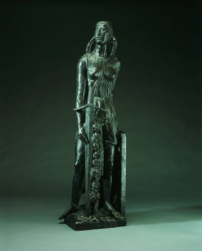 Victory, n. 1921 (pronssi tummanruskealla patinalla) tekijältä Emile Antoine Bourdelle