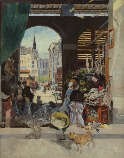 Carmes Market, Rue Maubert tekijältä Emile Antoine Guillier