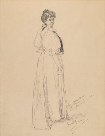 Luonnos Lady tekijältä Emile Auguste Carolus Duran