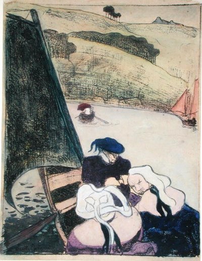 Bretons in a Boat, sarjasta "Les Brettoneries" tekijältä Emile Bernard