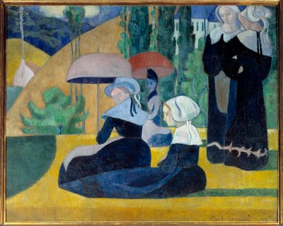 Bretonit sateenvarjoineen tekijältä Emile Bernard