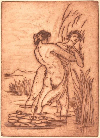 Pari seisoo vedessä tekijältä Emile Bernard