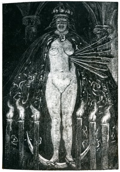 Kuvitus Charles Baudelairen (1821-67) runoille (kaiverrus) (m/v kuva) tekijältä Emile Bernard