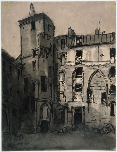 Hôtel de Sensin sisäpiha tekijältä Emile Bernard