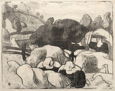 Les Bretonneries: Bretonilaiset naiset heinäsuovasta tekijältä Emile Bernard