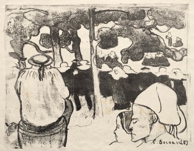 Les Bretonneries: Häät Bretagnessa (La Noce en Bretange) tekijältä Emile Bernard