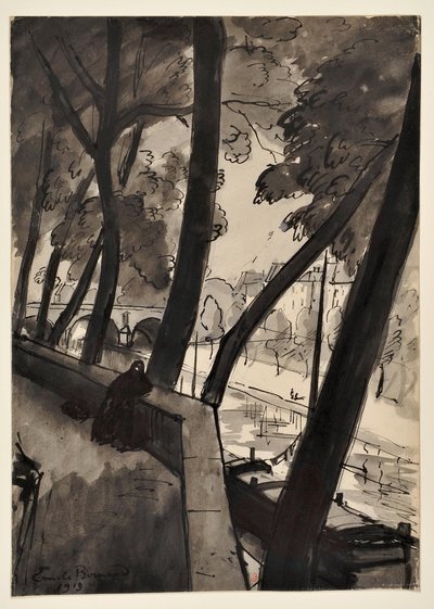 Laiturit: Seine Pont Marien kohdalla tekijältä Emile Bernard