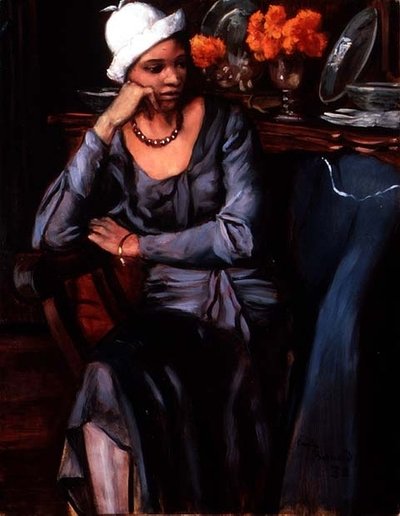 Negress ja Cloche Hat (öljy kankaalle) tekijältä Emile Bernard
