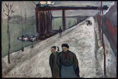 Quai de Clichy - 1887 (öljy kankaalle) tekijältä Emile Bernard