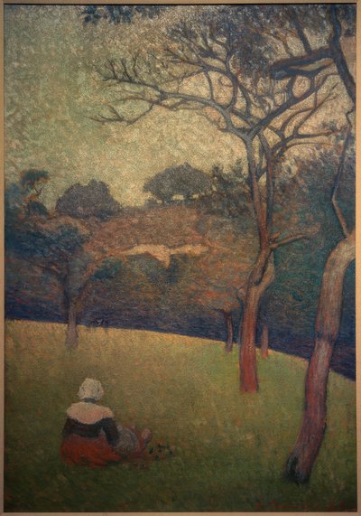 Istuva Bretoni nainen tekijältä Emile Bernard