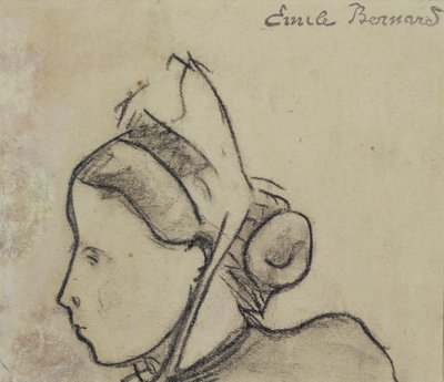 Bretonilaisen naisen tutkimus tekijältä Emile Bernard