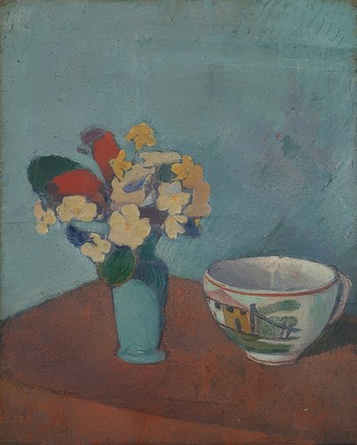 Kukkimaljakko ja kuppi. 1887-88 tekijältä Emile Bernard