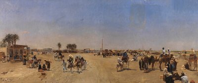 Qasr al-Nil -silta Kairossa tekijältä Emile Charles Wauters