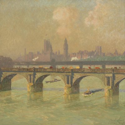 Waterloo Bridge ja Hungerford Bridge tekijältä Emile Claus