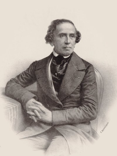 Säveltäjä Giacomo Meyerbeerin muotokuva 1791-1864, 1857. tekijältä Emile Desmaisons