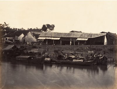 Näkymä Kiinan kaupungin Cholen Sheet No. 2, Saigon, Cochin China, 1866. tekijältä Emile Gsell
