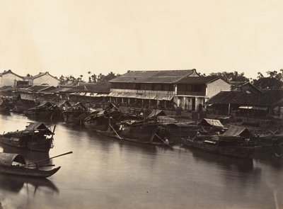 Näkymä Kiinan kaupungin Cholen Sheet No. 3, Saigon, Cochin China, 1866. tekijältä Emile Gsell