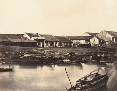 Vista de la ciutat xinesa Full Cholen núm. 4, 1866. finlandès tekijältä Emile Gsell