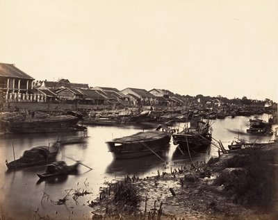 Näkymä Kiinan kaupungin Cholen Sheet No. 5, Saigon, Cochin China, 1866. tekijältä Emile Gsell