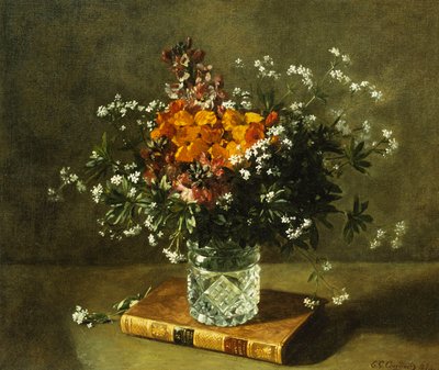 Kukkaasetelma, 1872 tekijältä Emile Gustave Couder