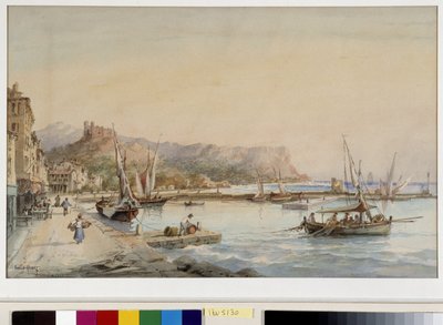 Näkymä Cassisin satamasta Akvarelli Emile Henry (1822-1920) Fondation terveisin Provence, Marseille tekijältä Emile Henry