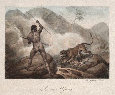 Afrikkalainen metsästäjä tekijältä Emile Jean Horace Vernet