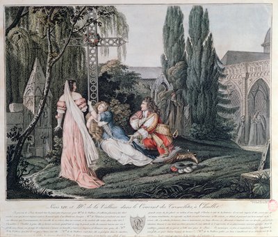Ludvig XIV jahtaa Louise de la Vallierea, joka oli turvautunut kiistaan kuninkaan kanssa vuonna 1662 Chaillot