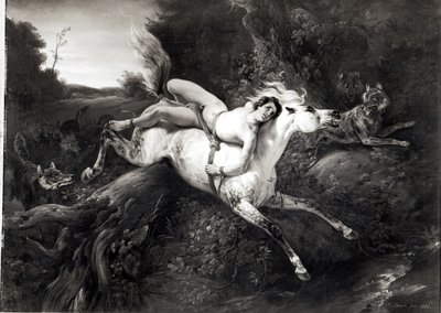 Mazeppa, 1826 tekijältä Emile Jean Horace Vernet