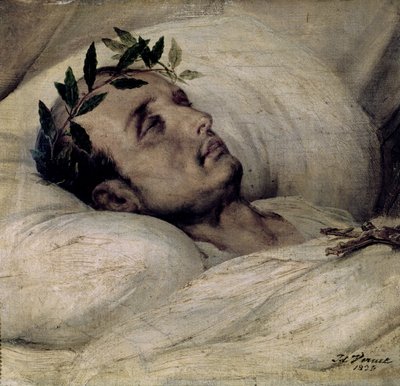 Napoleon I (1769-1821) kuolinvuoteellaan tekijältä Emile Jean Horace Vernet