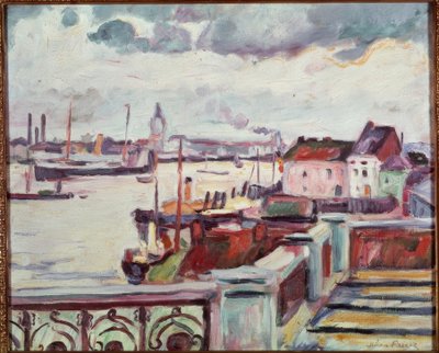 Antwerpenin satama tekijältä Emile Othon Friesz