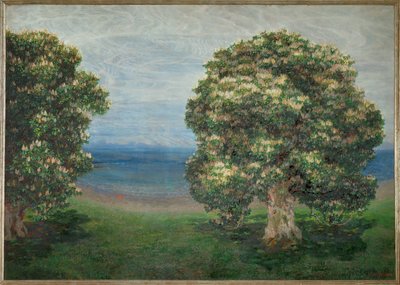 Grosses Landschaftsbild - Suuri maisemamaalaus (öljy kankaalle) tekijältä Emilie Mediz-Pelikan