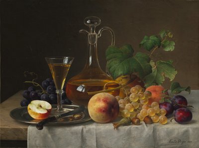 Asetelma hedelmien kanssa, 1873. tekijältä Emilie Preyer